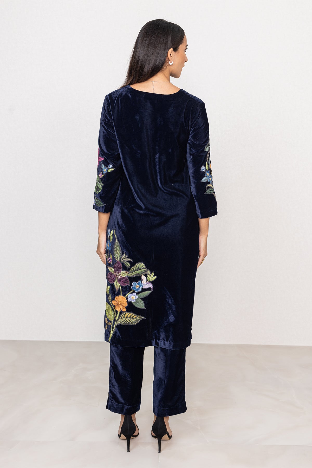 Midnight Botanica Tunic Set