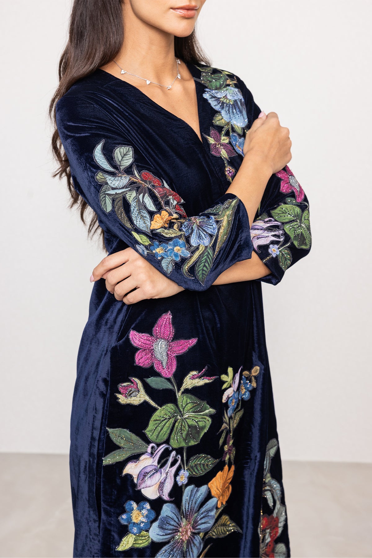 Midnight Botanica Tunic Set