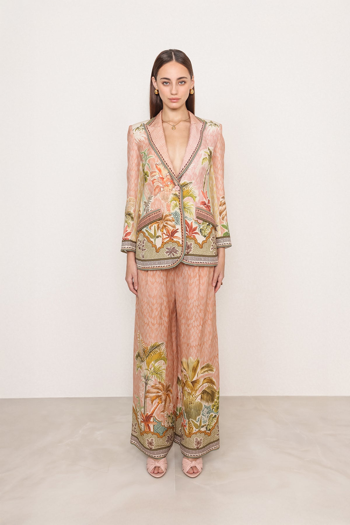 Notch Ranna Printed Linen Viscose Jacket for Women | Notch Collar – Ranna Gill ...