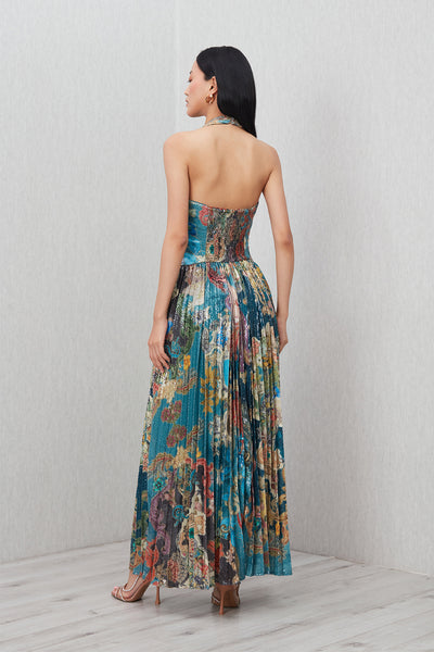Orlina Halter Neck Maxi Dress