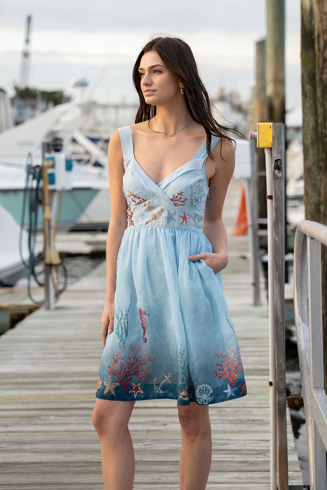 sachin and babi light blue dress Dolly J Mauve Tahel Cocktail Gown S / Mauve