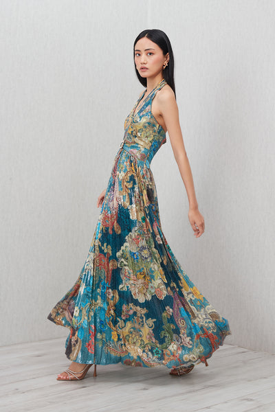 Orlina Halter Neck Maxi Dress