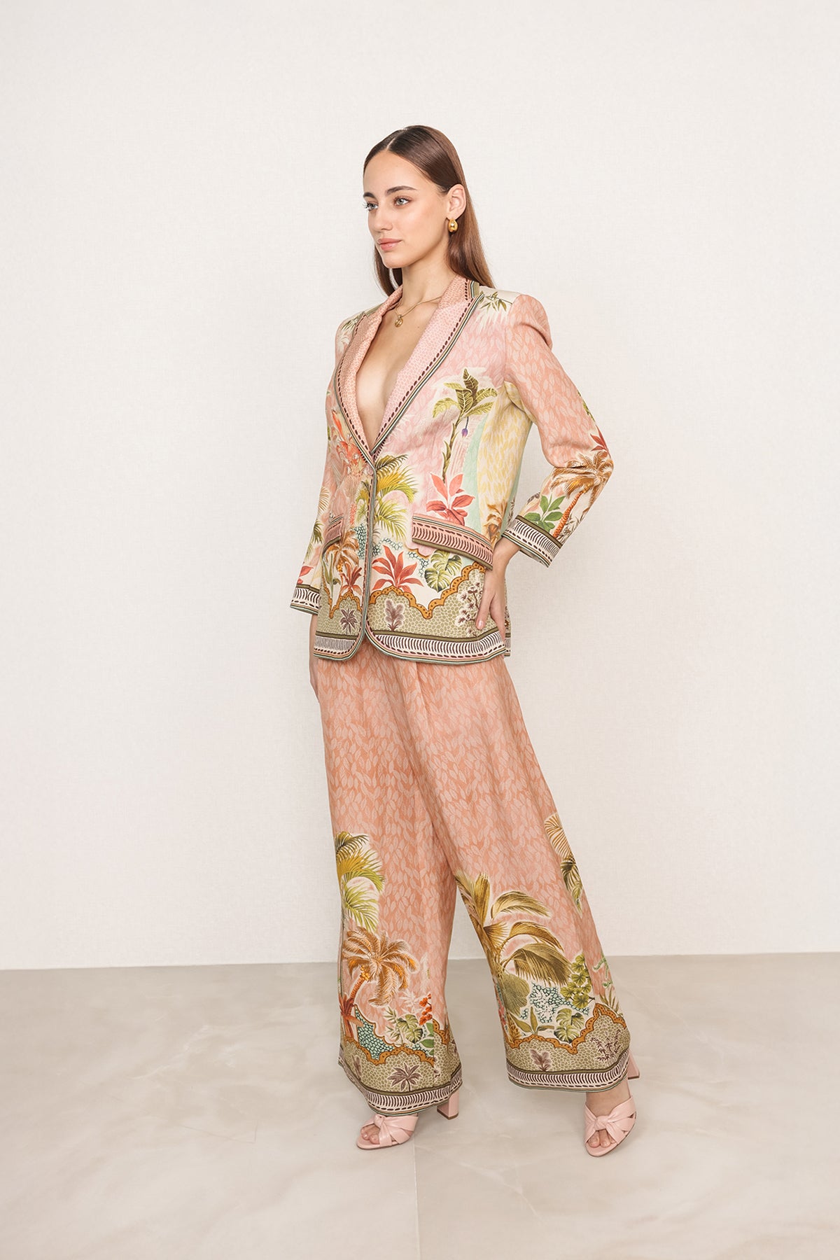 Notch Ranna Printed Linen Viscose Jacket for Women | Notch Collar – Ranna Gill ...
