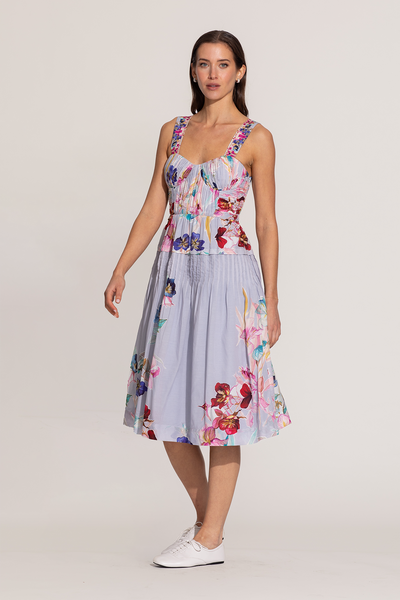 Anara Ruched Midi Dress
