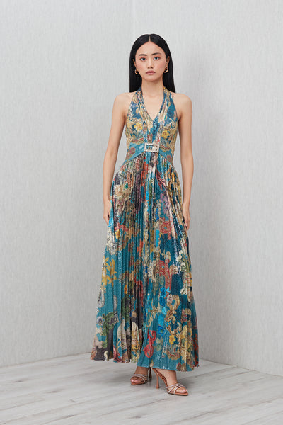 Orlina Halter Neck Maxi Dress