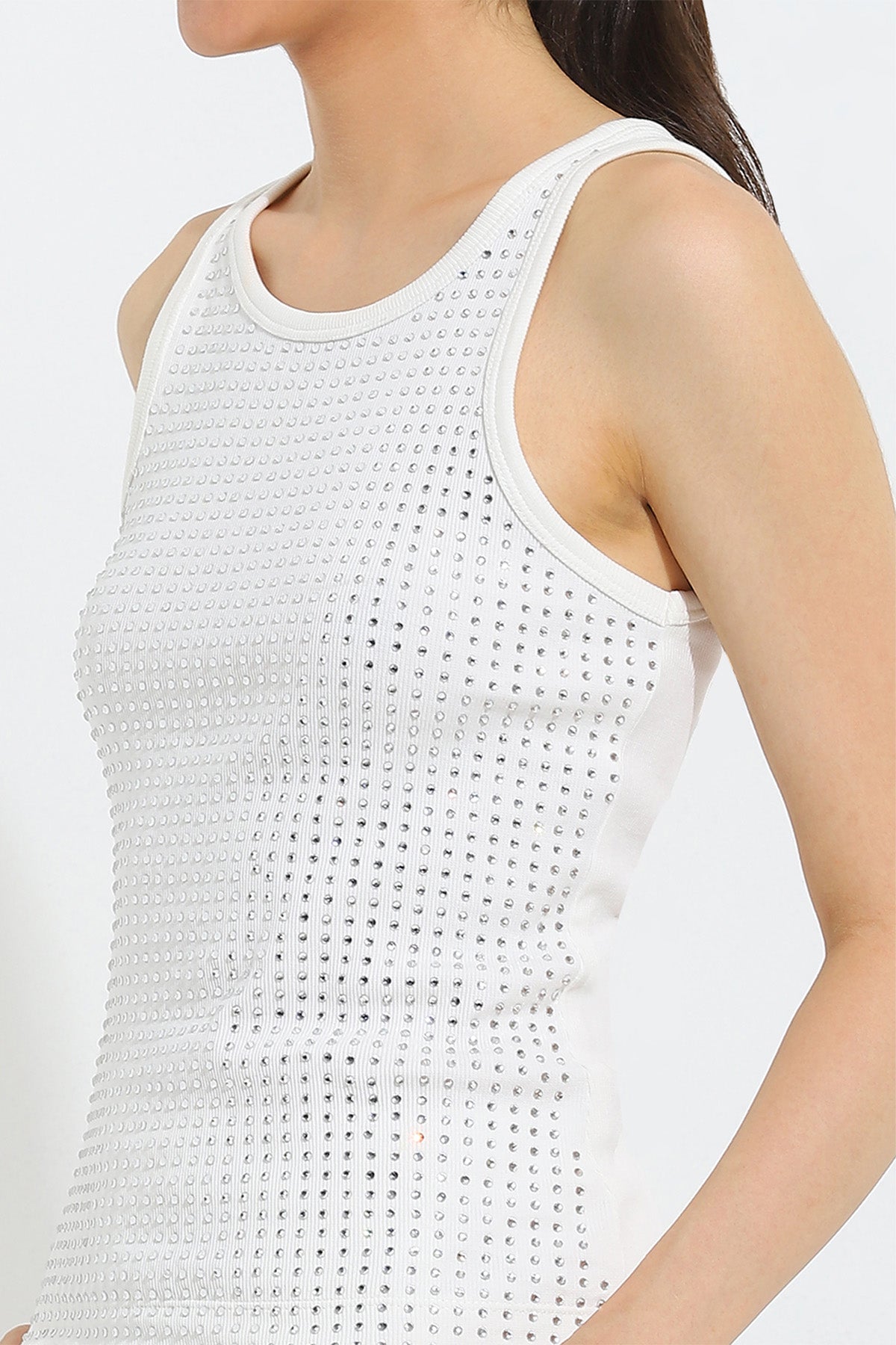 Alice Knit Tank Top White