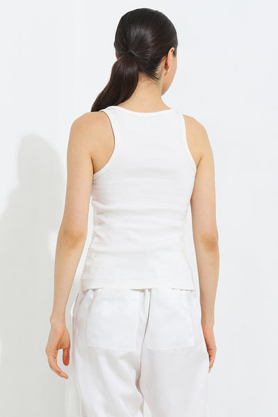 Alice Knit Tank Top White