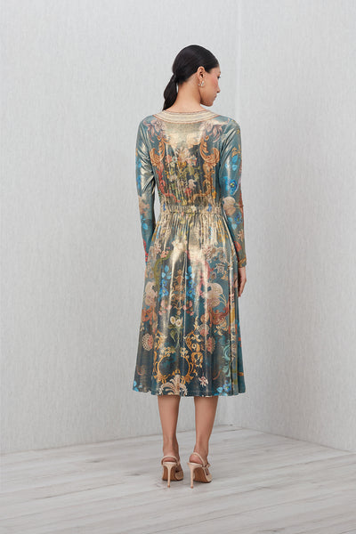 Marilla Gathered Midi Dress
