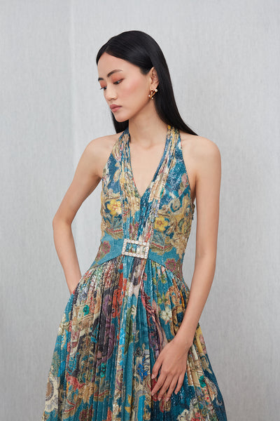 Orlina Halter Neck Maxi Dress