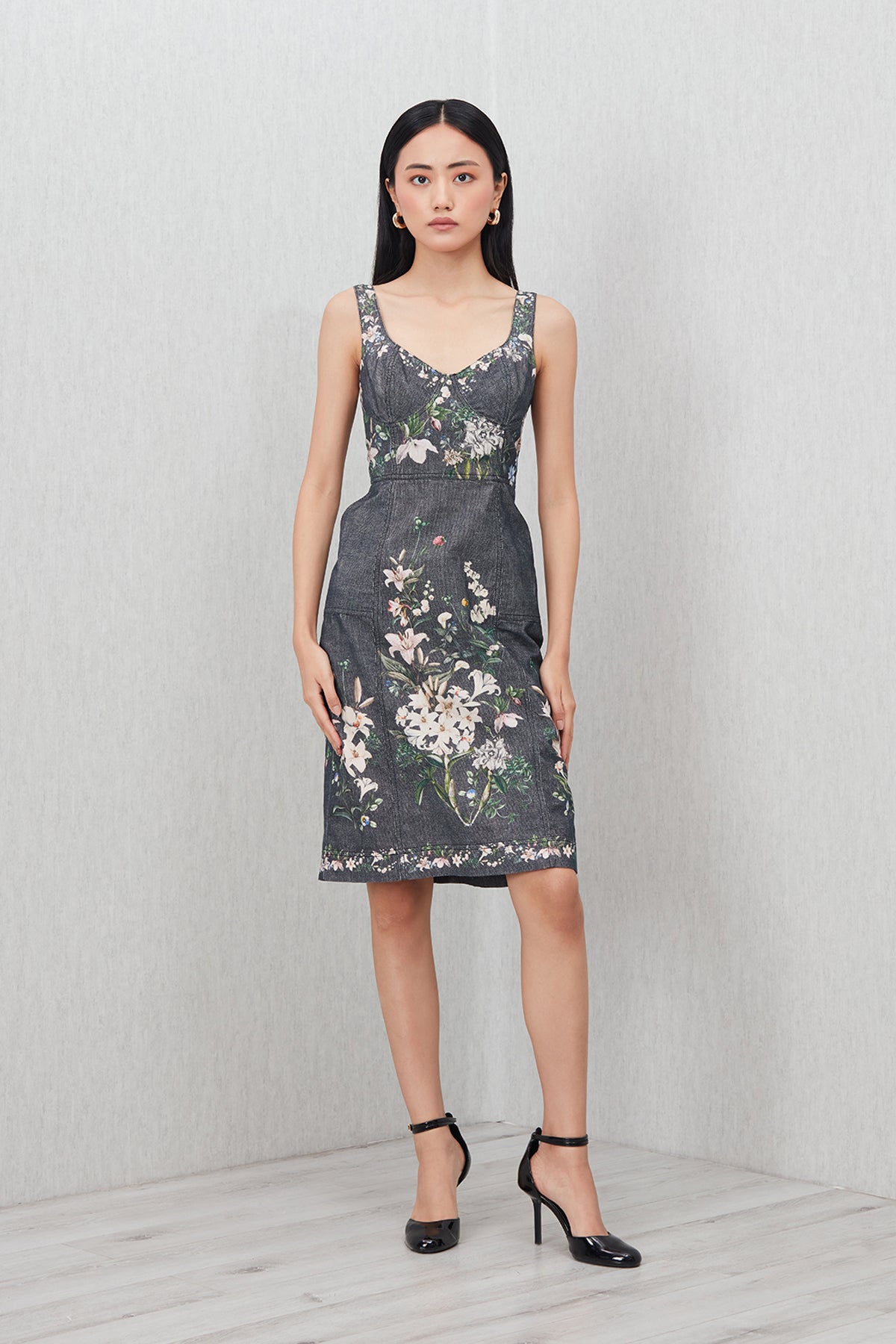 Callavie Strap Midi Dress