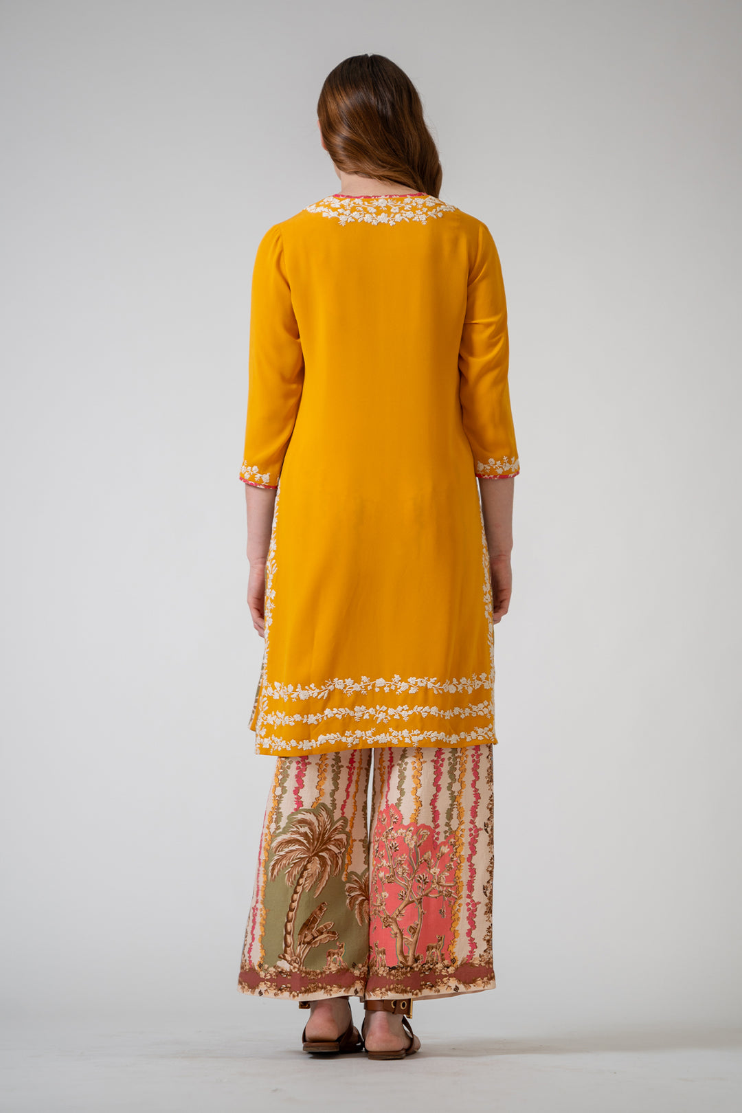 Yellow Savana Embroidered Tunic with Dupatta | Ranna Gill – Ranna
