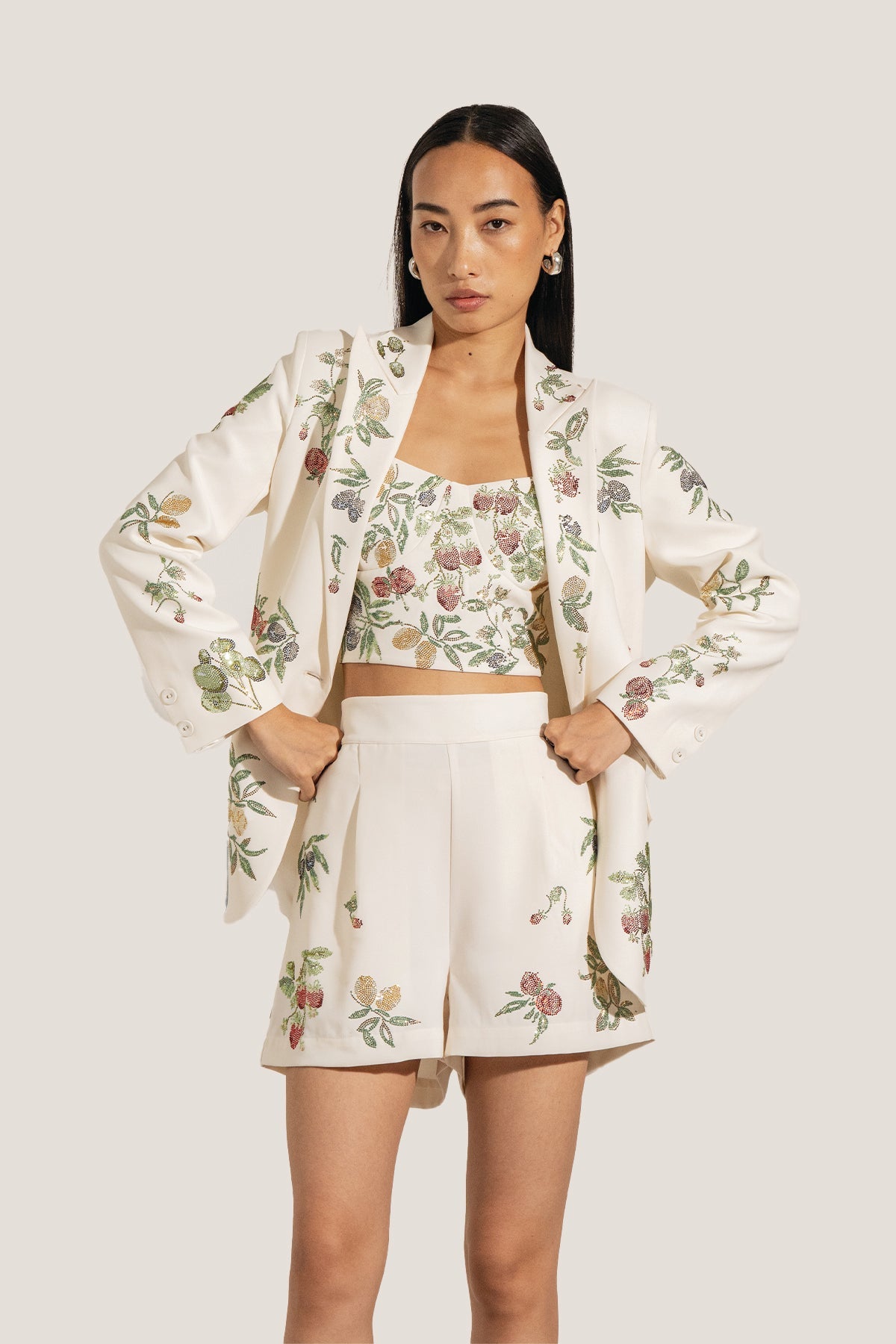 Willow Knotch Collar Jacket Bustier & Shorts