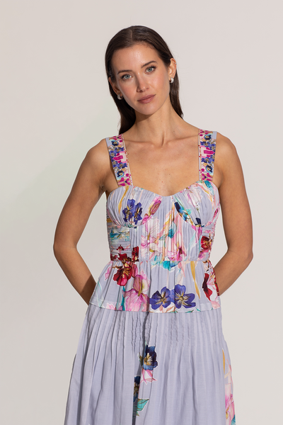 Anara Ruched Midi Dress