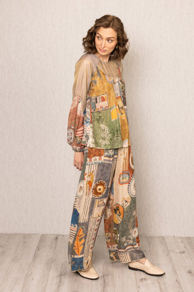 Rie Sheer Yoke Co-ord Set