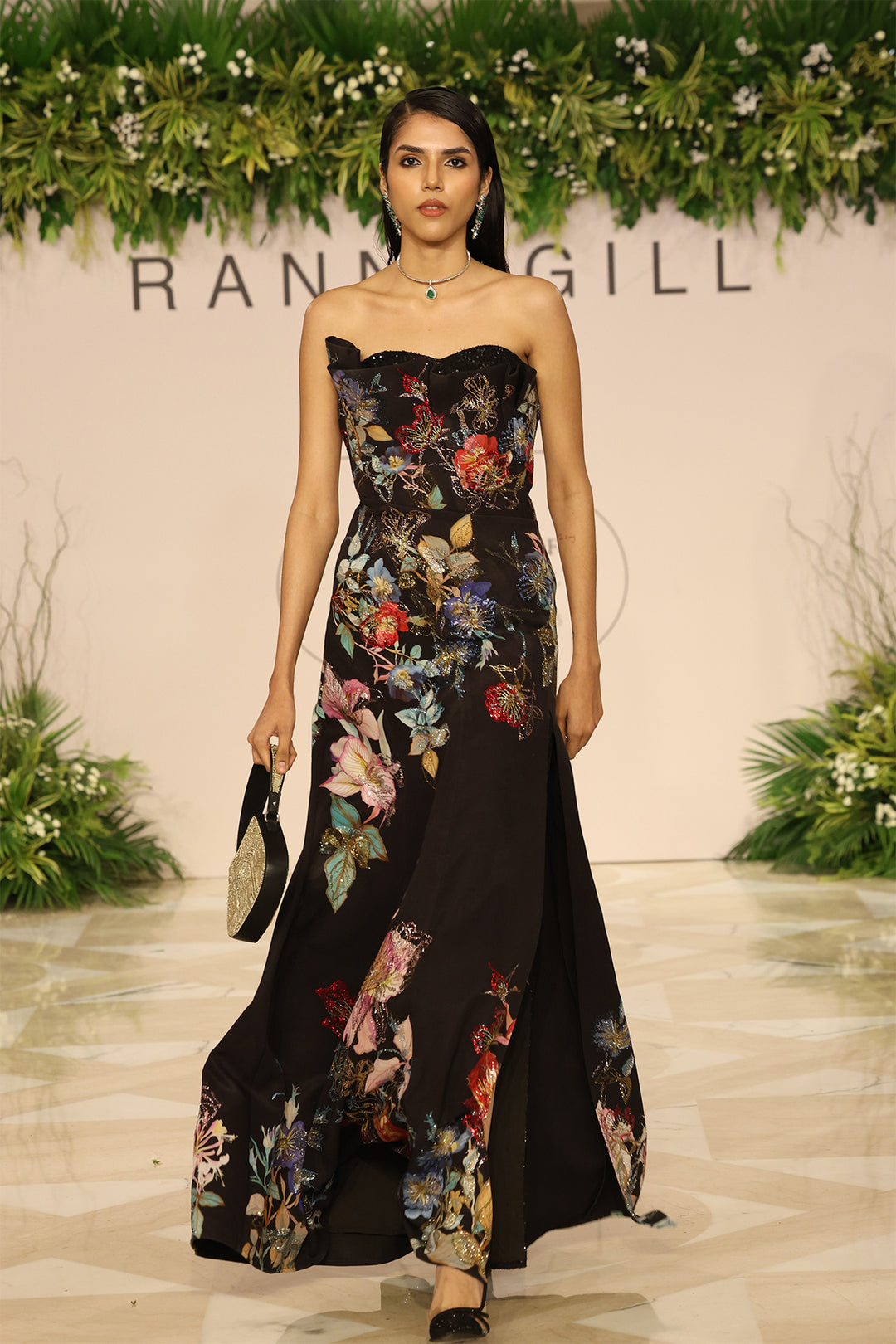 Sera Gown in Designer Black Floral Gown | Ranna Gill  Ranna Gill India
