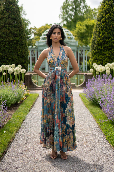 Orlina Halter Neck Maxi Dress