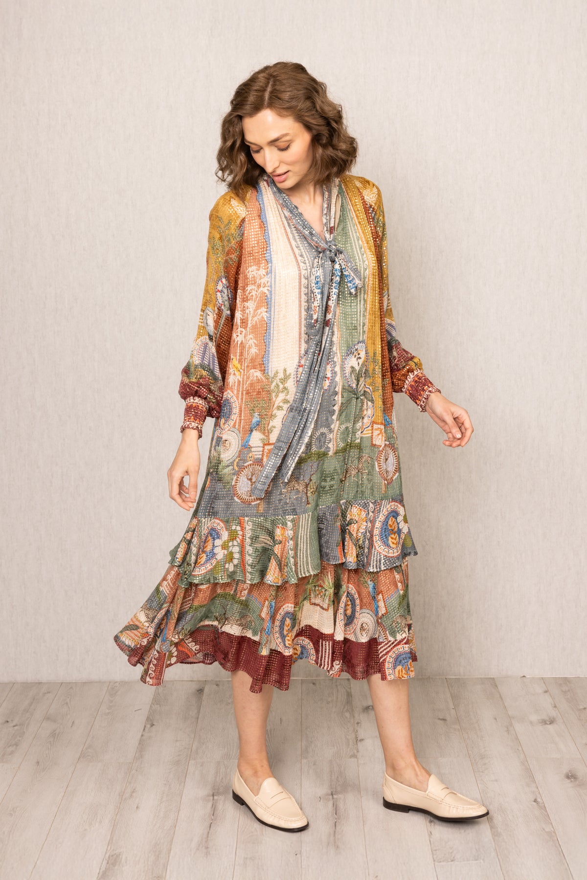 Tula Gathered Midi Dress
