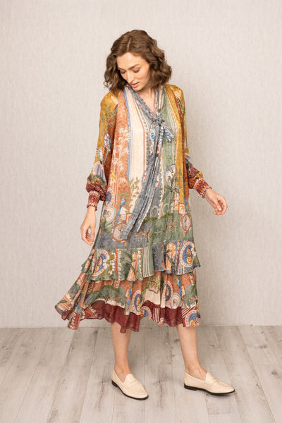 Tula Gathered Midi Dress