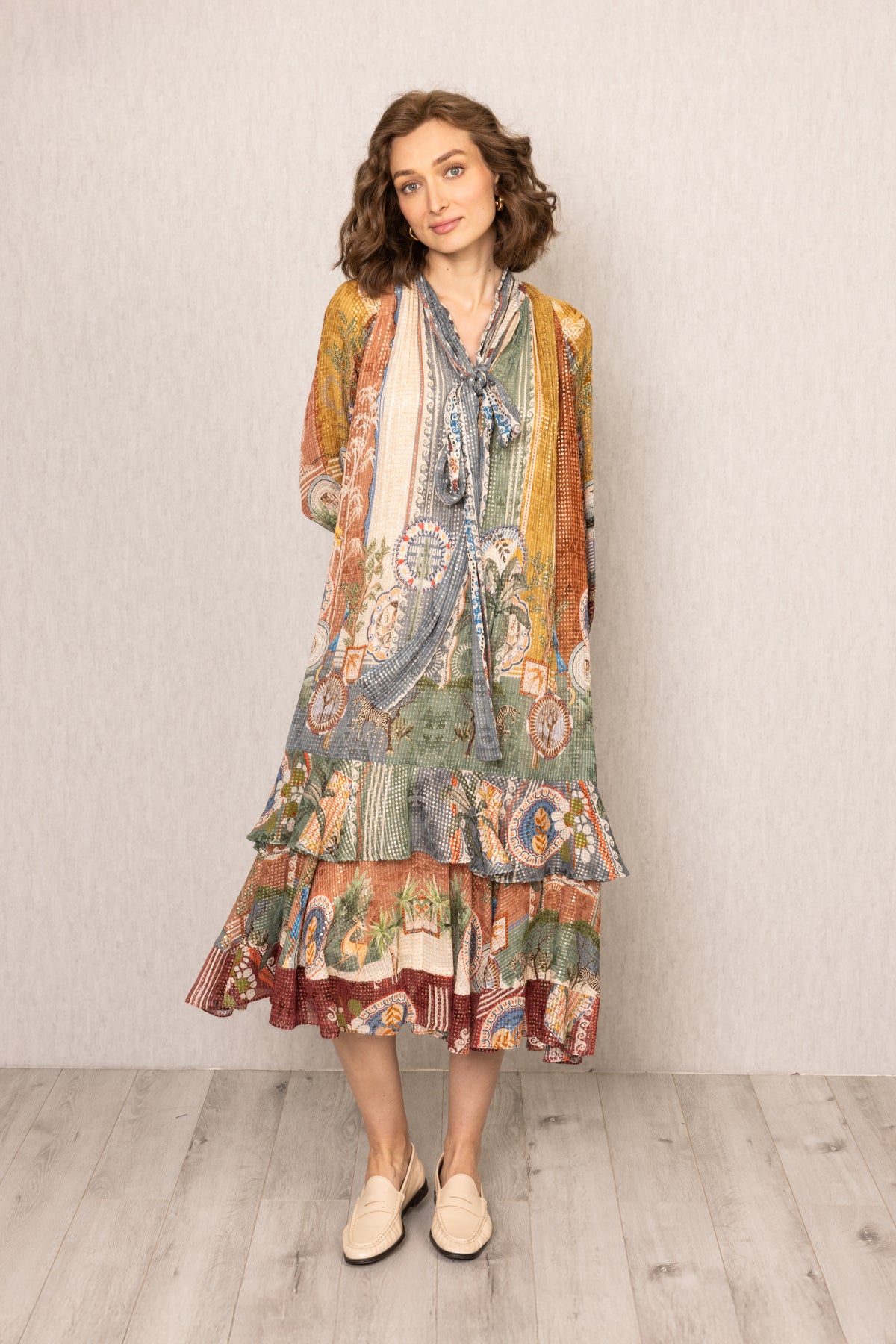 Tula Gathered Midi Dress
