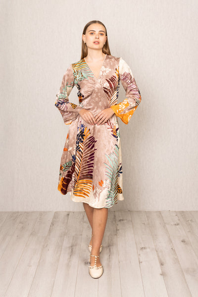 Ken Diamond Panel Midi Dress