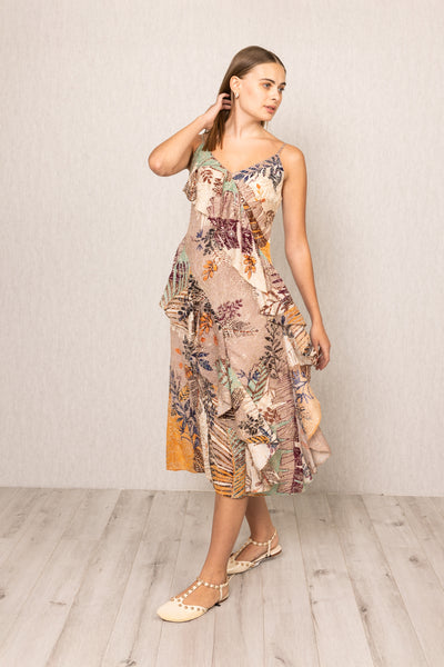 Lucy Ruffle Midi Dress