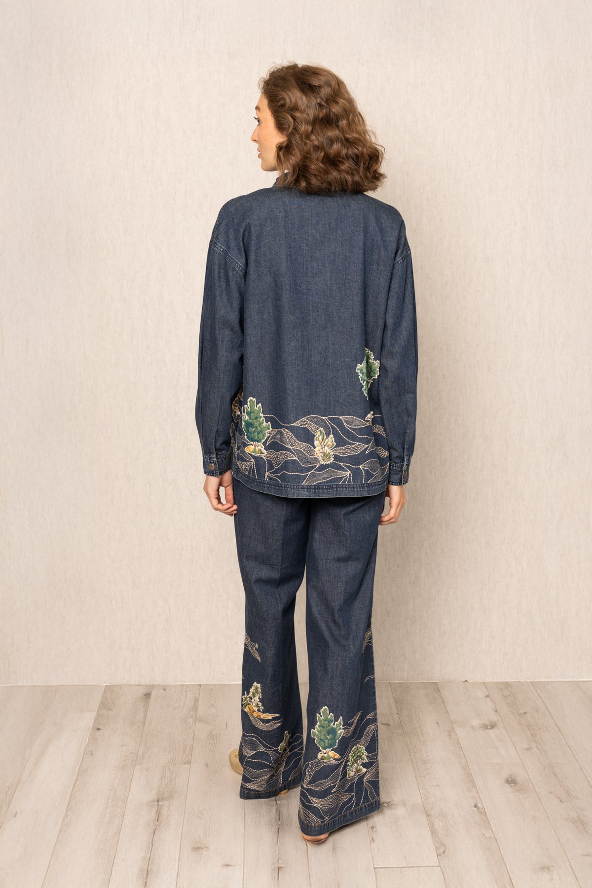 Ranna Gill Olba Oversized Shirt & Pants linen blend co-ord set.