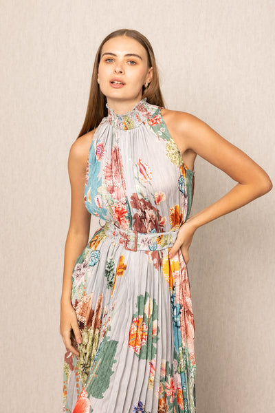 Malaga Pleated Maxi Dress