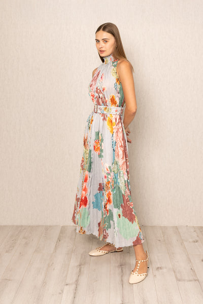 Malaga Pleated Maxi Dress