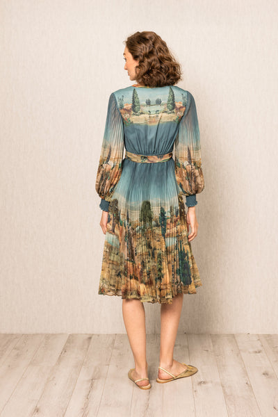 Evora Pleated Dress