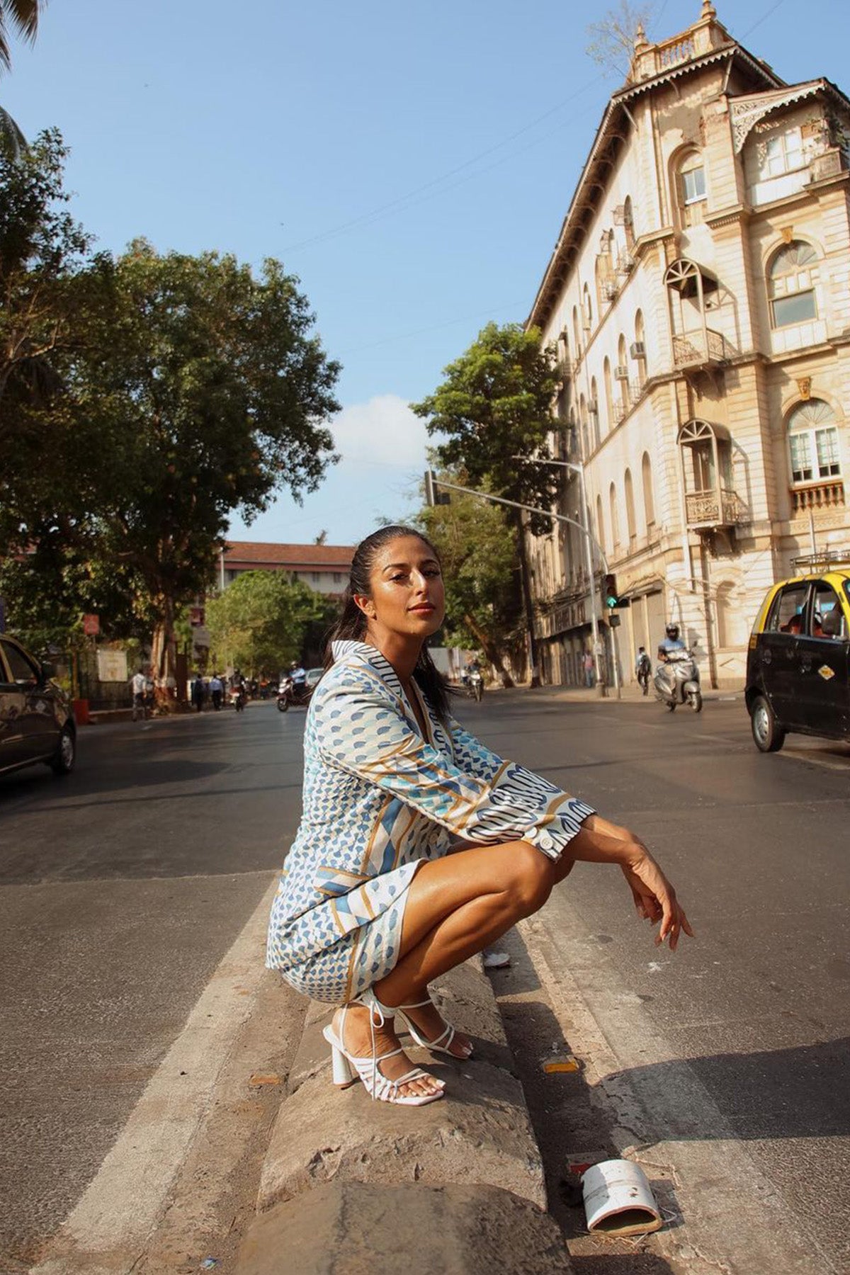 Nicole Mehta in Parker Matching Set