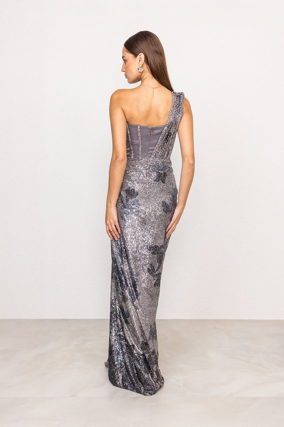 Emberline One-Shoulder Drape Gown