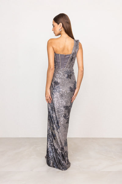 Emberline One-Shoulder Drape Gown