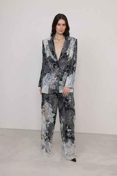 Lakshmi Rana Ellis Embroidered Floral Set