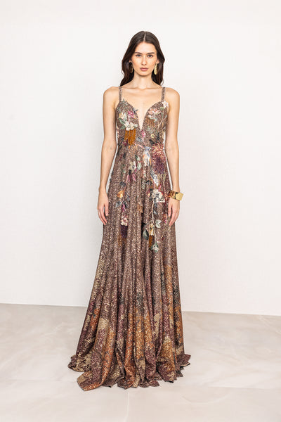 Stardrift V-Neck Gown