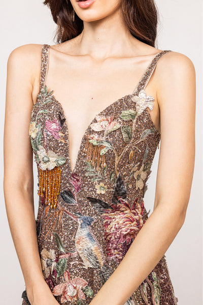 Stardrift V-Neck Gown