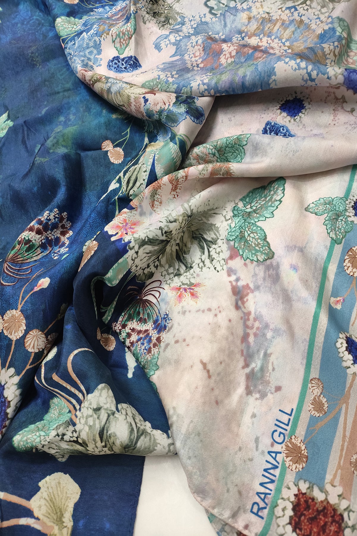 Navy Bloom Scarf