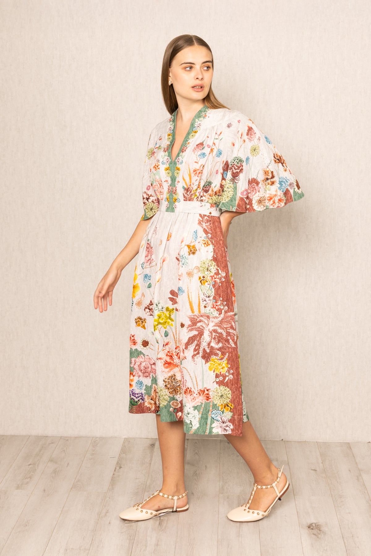 Capri Flared Sleeve Dress
