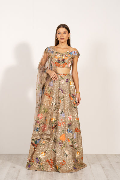 Gilded Flora Lehenga Set