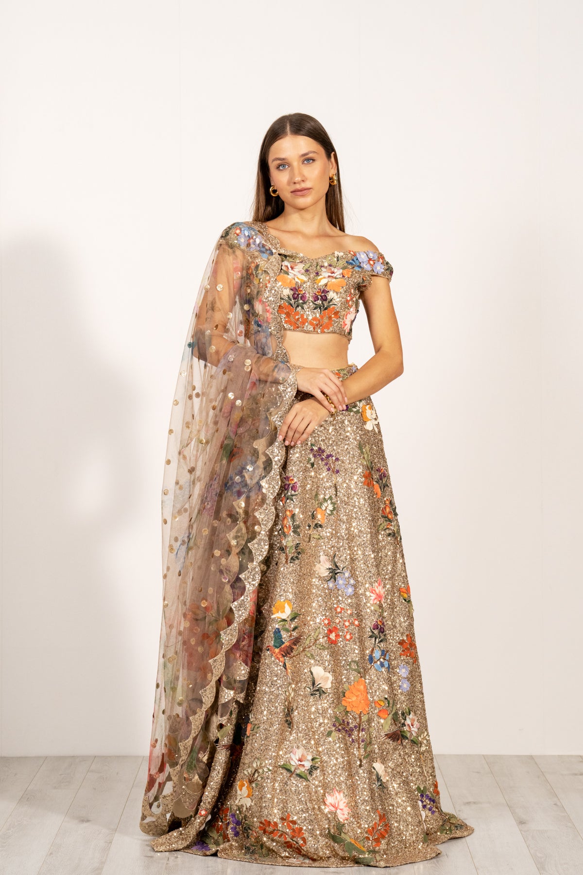 Gilded Flora Lehenga Set