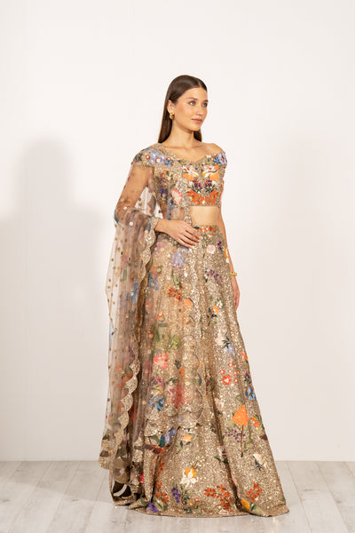 Gilded Flora Lehenga Set