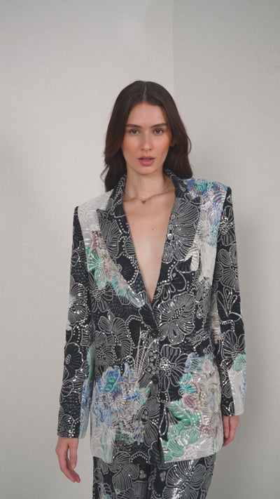 Lakshmi Rana Ellis Embroidered Floral Set
