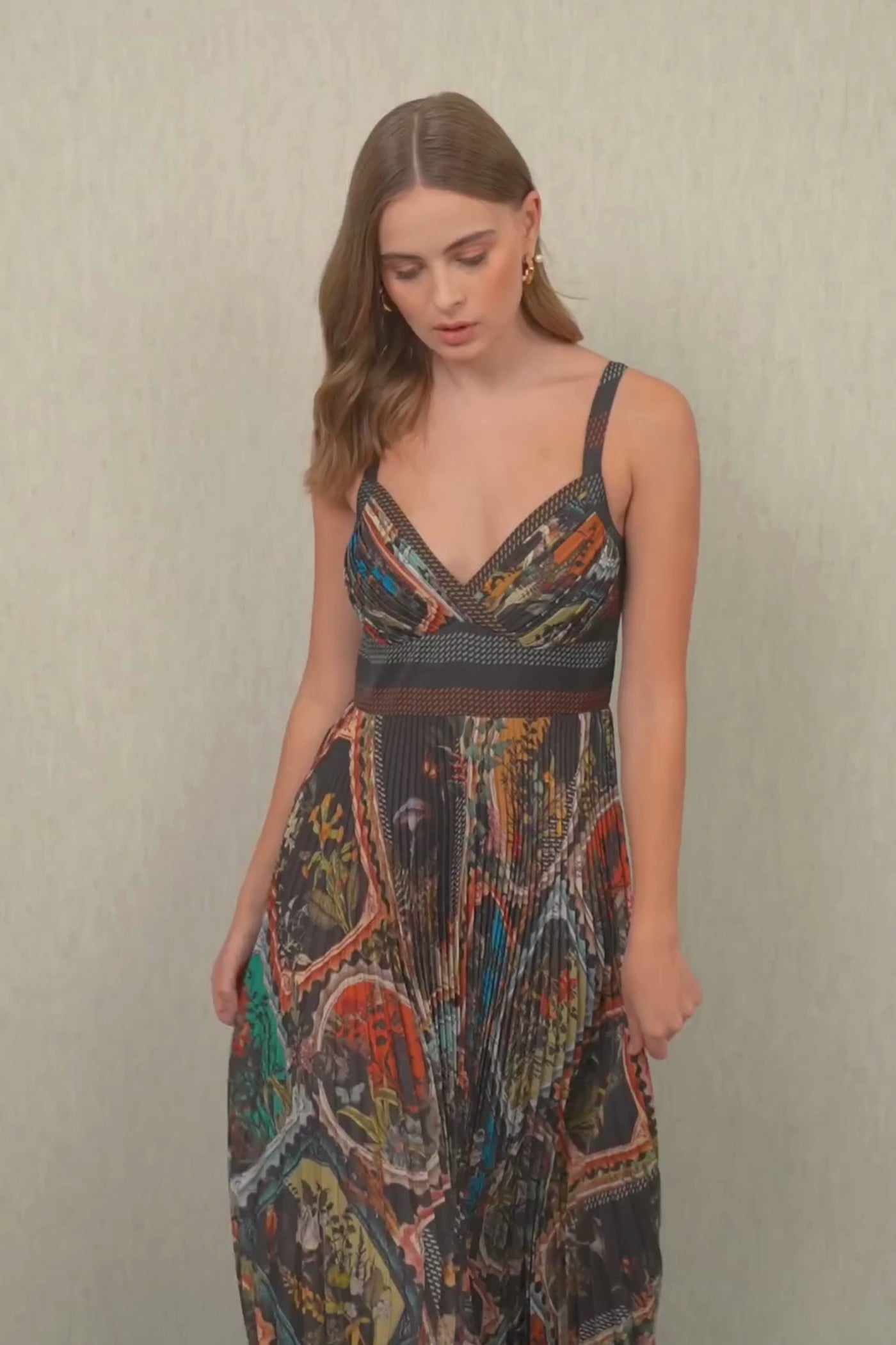 Everly Pleated Maxi Dress