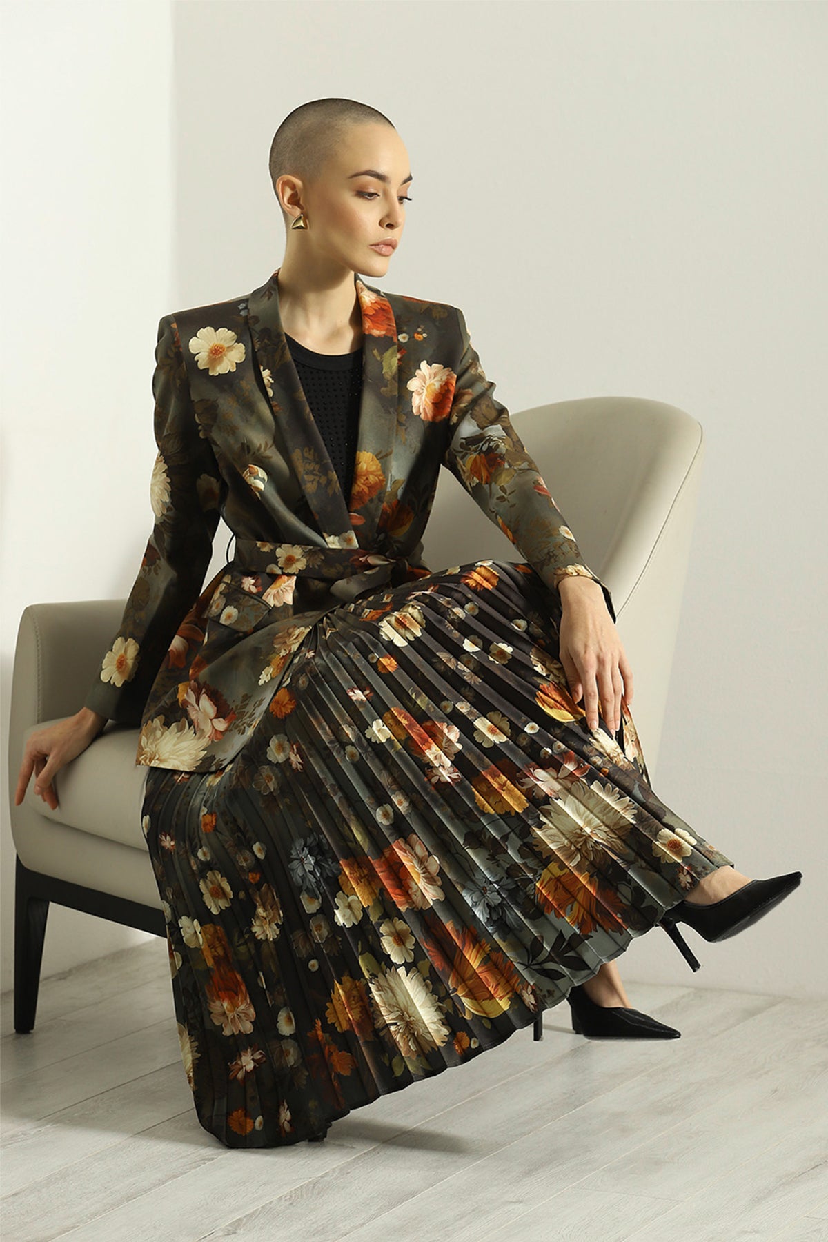 Lunara Pleated Skirt Set